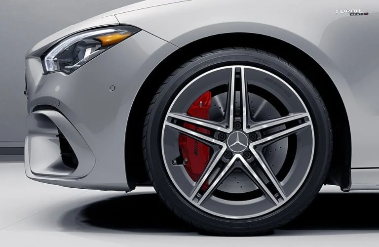 19-inch alloy wheel of the 2023 Mercedes-AMG CLA 45 Coupe