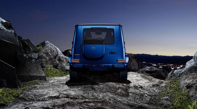 A rear exterior view of the 2026 Mercedes-Benz G 580
