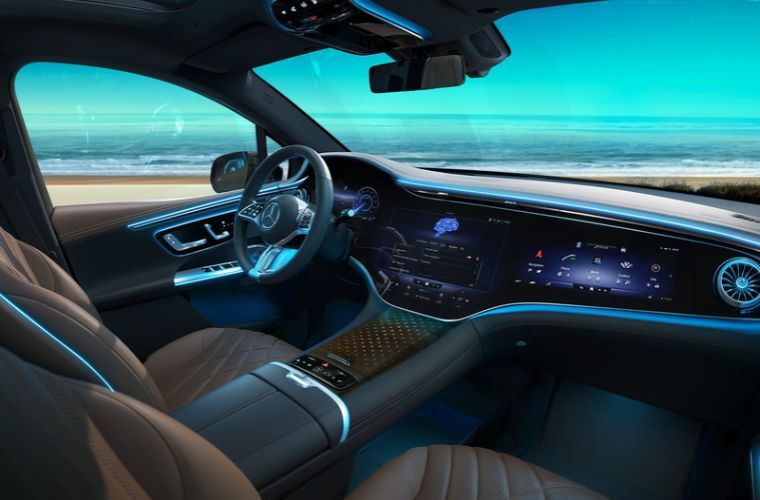 2027 Mercedes-Benz EQE 320+ SUV interior front dash