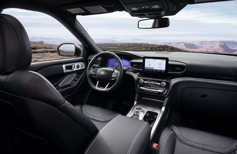 dashboard view of the 2024 Ford Explorer