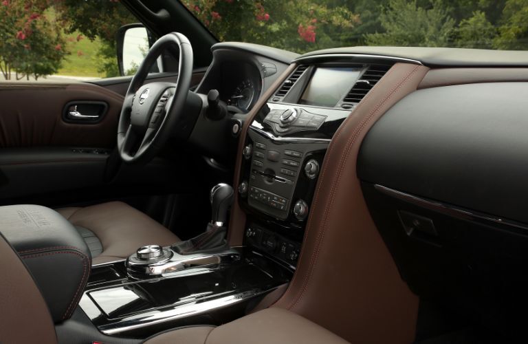 Front console of the 2020 Nissan Armada