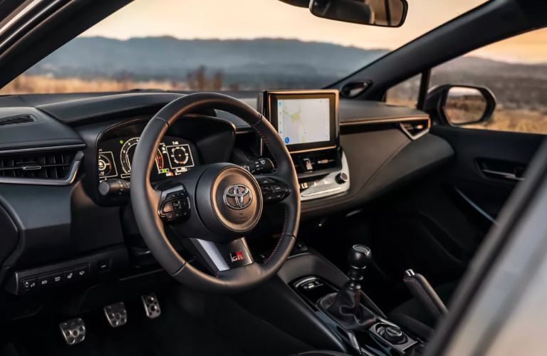 Dashboard of the 2023 Toyota GR Corolla