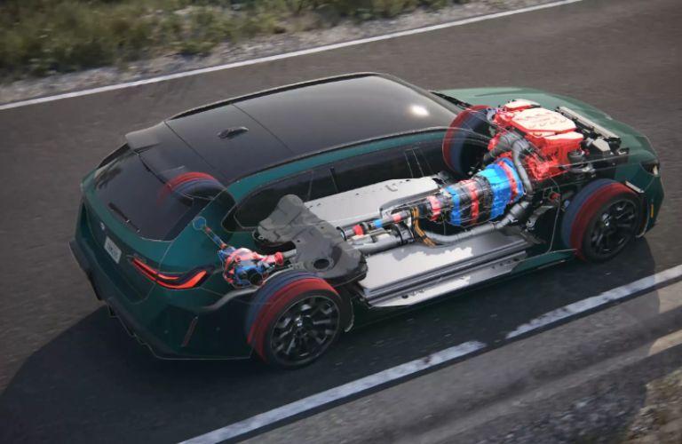 Engineview of the 2025 BMW M5 Touring