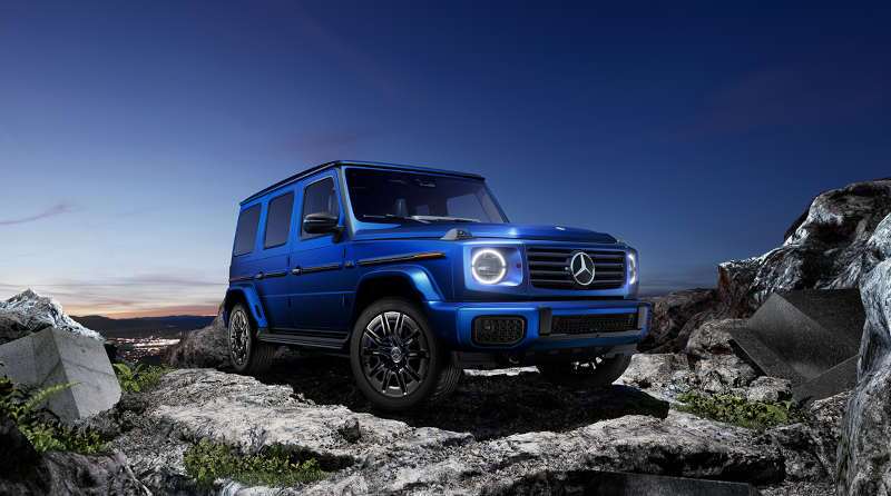 A front external view of the2026 Mercedes-Benz G 580 with EQ Technology SUV