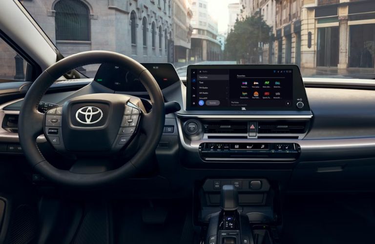 dashboard view of the 2026 Toyota Prius
