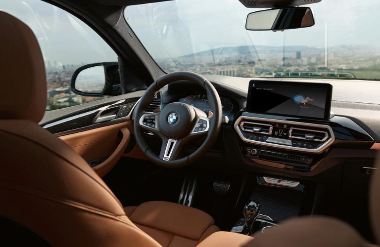 Cockpit view of the 2023 BMW X3