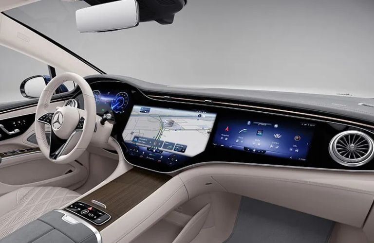 interior steering and dashboard of the 2025 Mercedes-Benz EQS Sedan