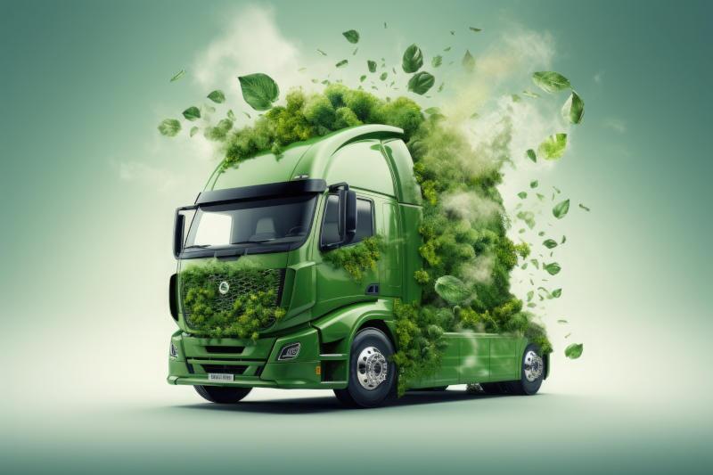 A graphic of a clean running heavy truck