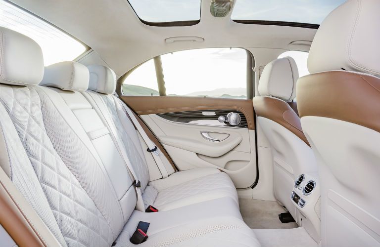 2018 Mercedes-Benz E-Class Sedan white back seat