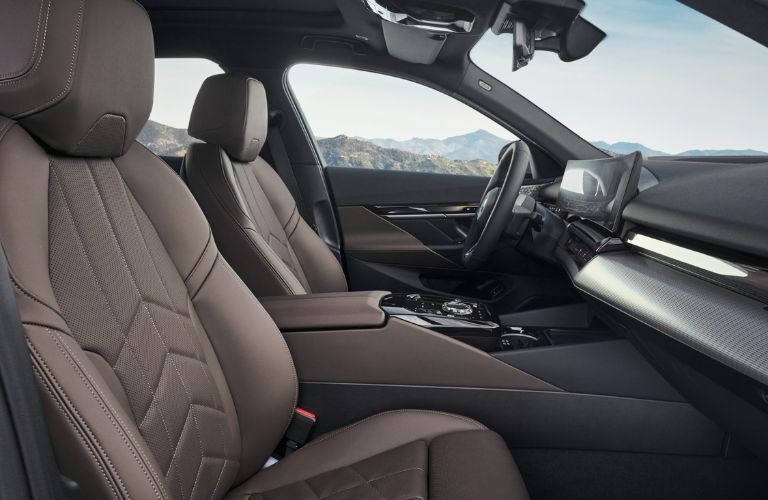 Front-row seats view of the 2024 BMW i5