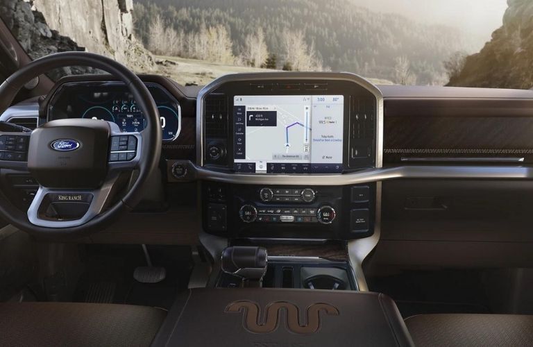 The dashboard of the 2022 Ford F-150