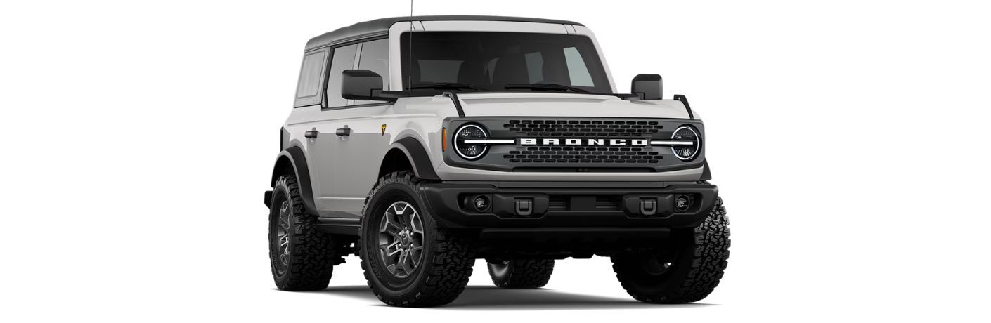 2026 Ford Bronco Badlands trim level on white