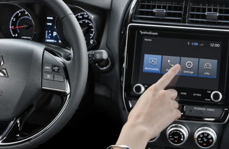 Interior tech and dashboard of the 2024 Mitsubishi RVR GT