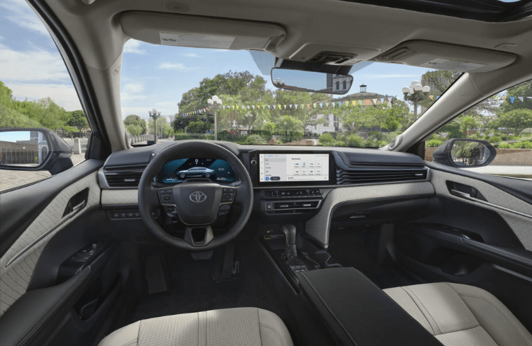 2025 Toyota Camry steering wheel and dashboard