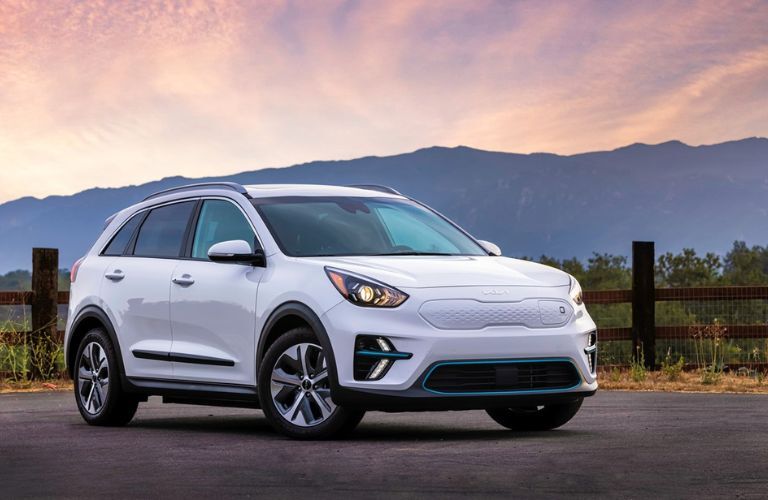 A 2022 Kia Niro EV on a smooth road