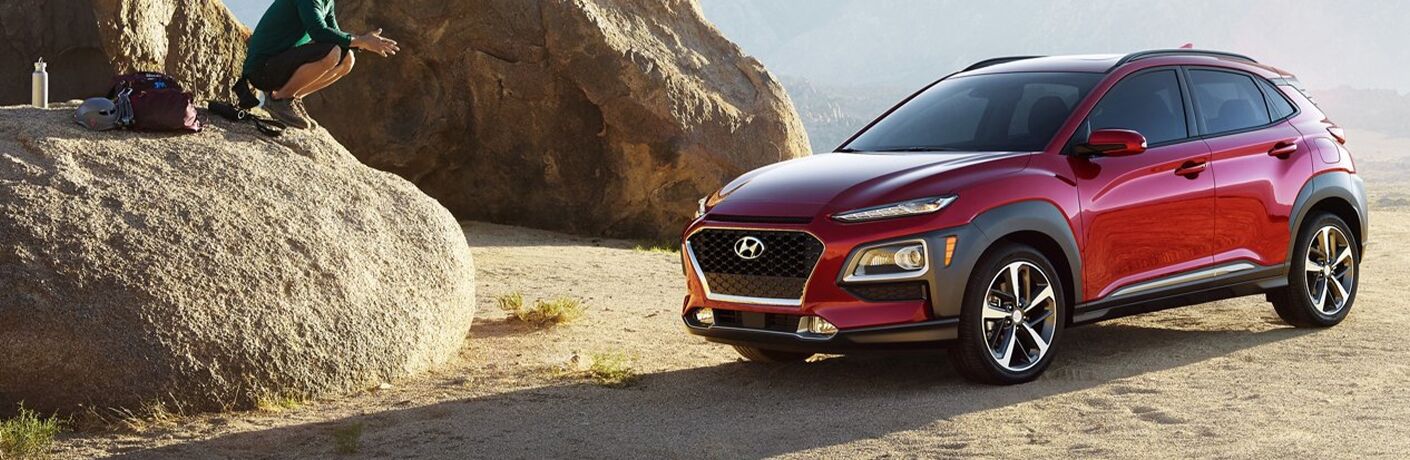 2021 Hyundai Kona at the beach