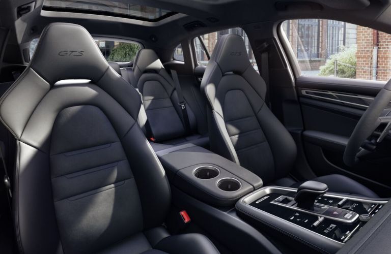 Interior of the Rear view of the 2022 Porsche Panamera GTS Sport Turismo