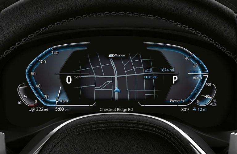 instrument cluster of a BMW