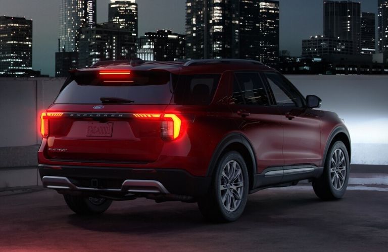 2025 Ford Explorer back and side view