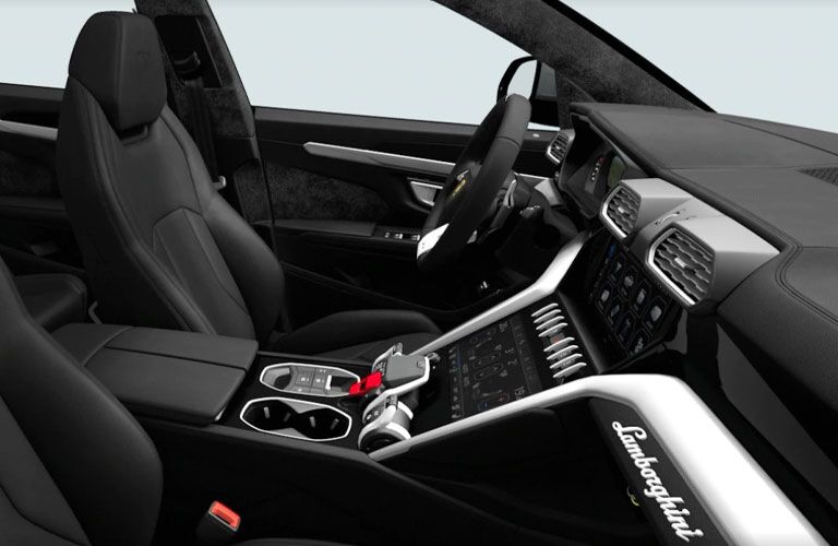Front console of the 2020 Lamborghini Urus