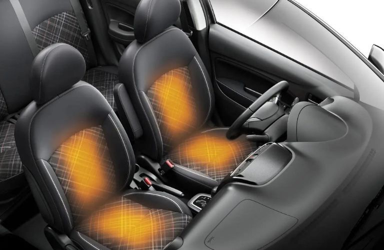 Heated seat function visualization on the 2024 Mitsubishi Mirage