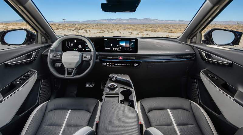The cockpit, displays, and controls in the 2025 Kia EV6