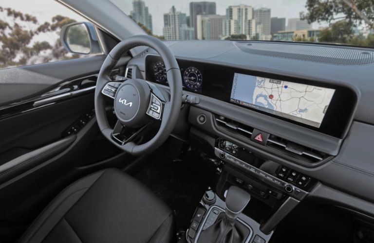 Front console of the 2024 Kia Seltos