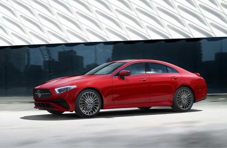 CLS 450 4MATIC in MANUFAKTUR Cardinal Red with 20-inch AMG multispoke wheels