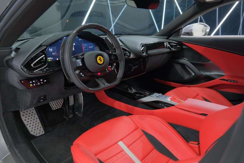 The cockpit of the 2025 Ferrari 12Cilindri