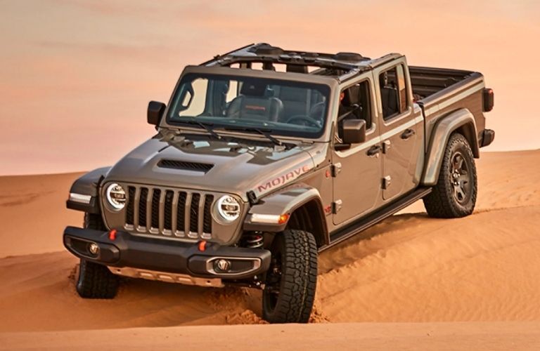 Top view of the 2020 Jeep Gladiator Mojave in a desert