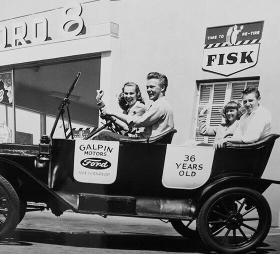 Galpin Employee relatives in Galpin's 1914 Ford Model T