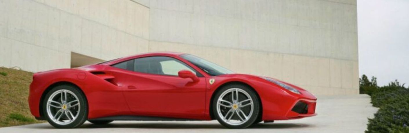 Side view of the 2018 Ferrari 488 Spider Red