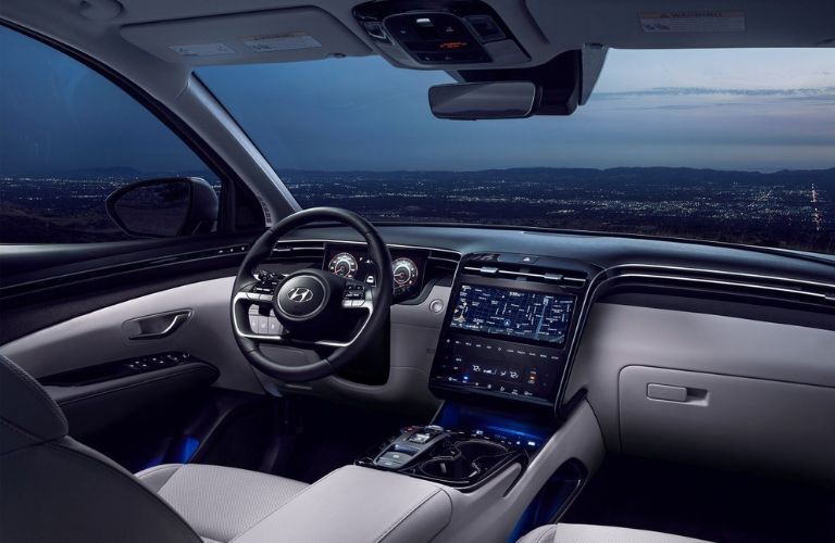 Dashboard and cockpit view of the 2022 Hyundai Tucson