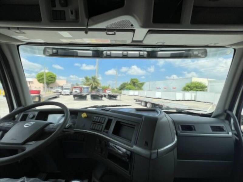 The cab of a dump truck