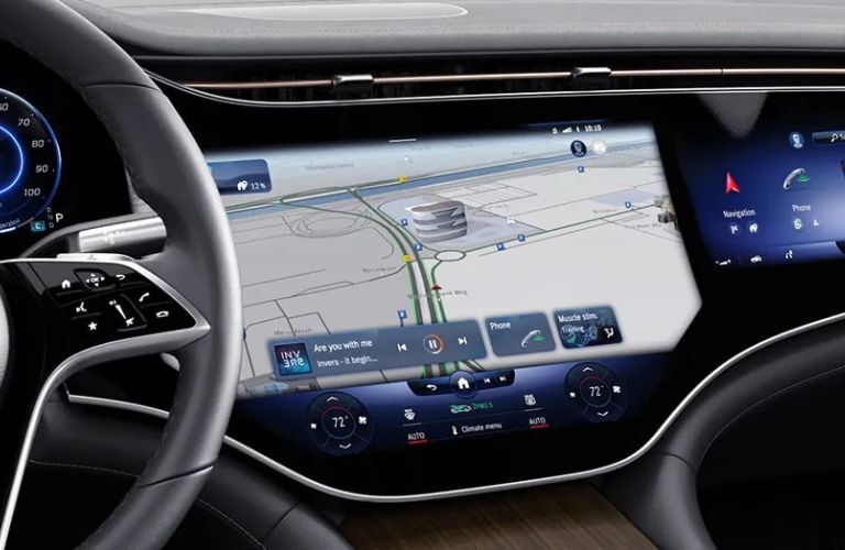 central display of the 2025 Mercedes-Benz EQS Sedan