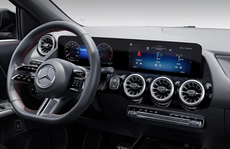 2026 Mercedes-Benz GLA steering wheel and dashboard