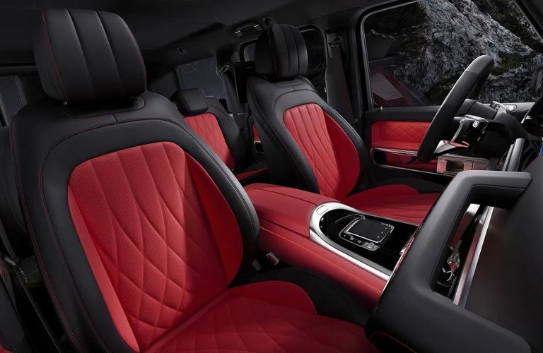 interior steering and seats of the 2025 Mercedes-Benz G-Class SUV