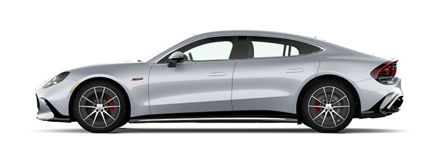 Side view of the 2027 Mercedes-AMG® GT 55 4-Door Coupe
