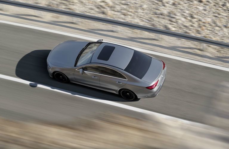 2019 Mercedes-Benz CLS driving through the desert
