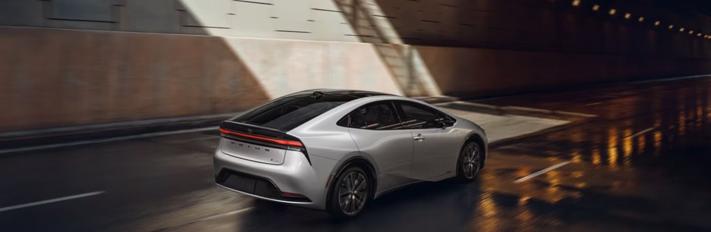 rear quarter view of the 2027 Toyota Prius