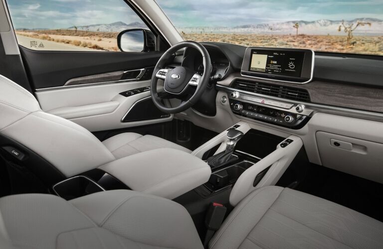 2020 Kia Telluride interior front seats and dashboard