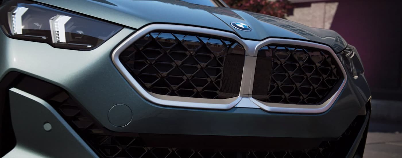 Grille on a blue and silver 2026 BMW X2