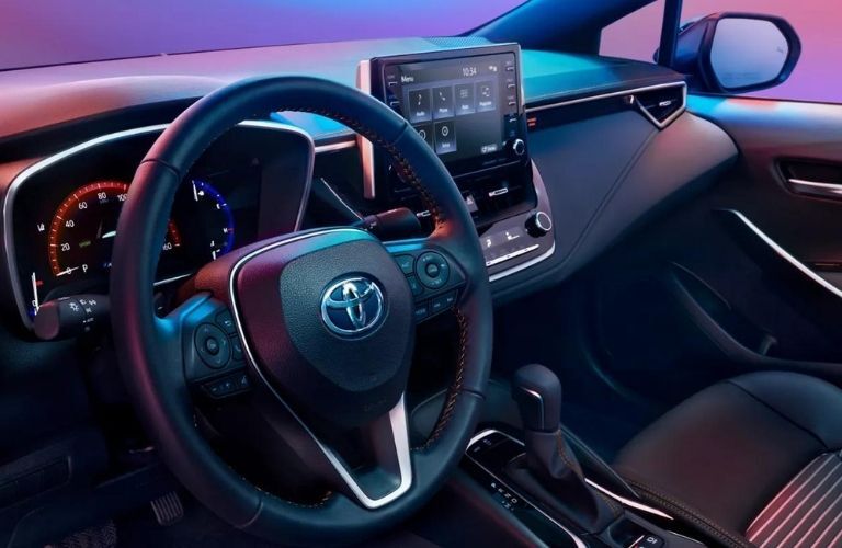 Cockpit view of the 2022 Toyota Corolla