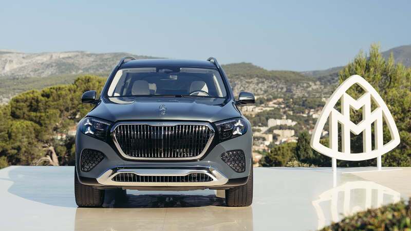 A front exterior view of the 2027 Mercedes-Maybach GLS 680 SUV