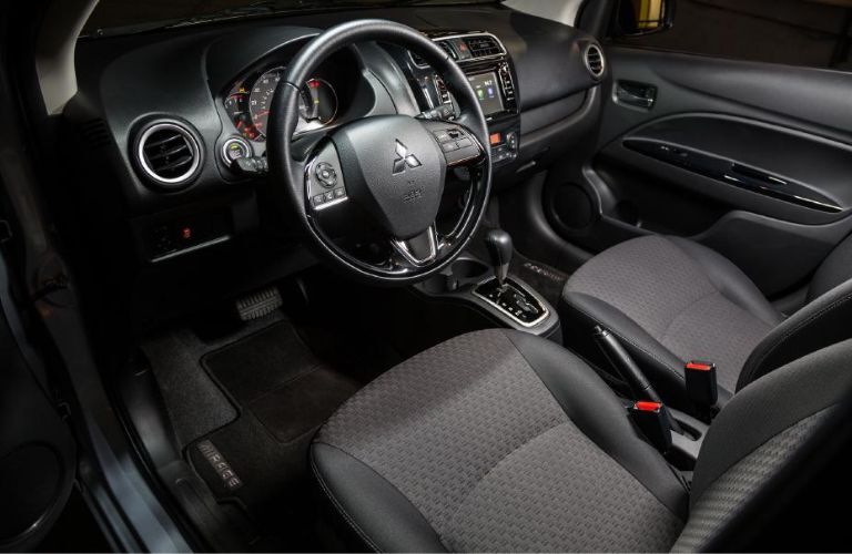 Cockpit view of the 2018 Mitsubishi Mirage