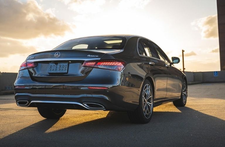 Rear view of the 2021 Mercedes-Benz E 350
