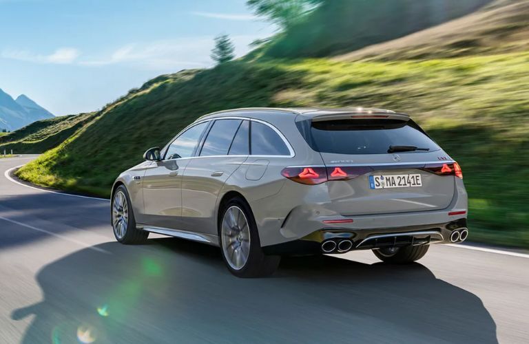 rear view of the 2026 Mercedes-AMG® E 53 HYBRID Wagon 