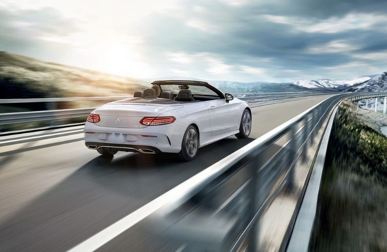 2022 Mercedes-Benz C-Class Cabriolet on a highway