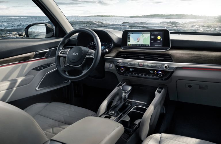 Interior view of the 2022 Kia Telluride