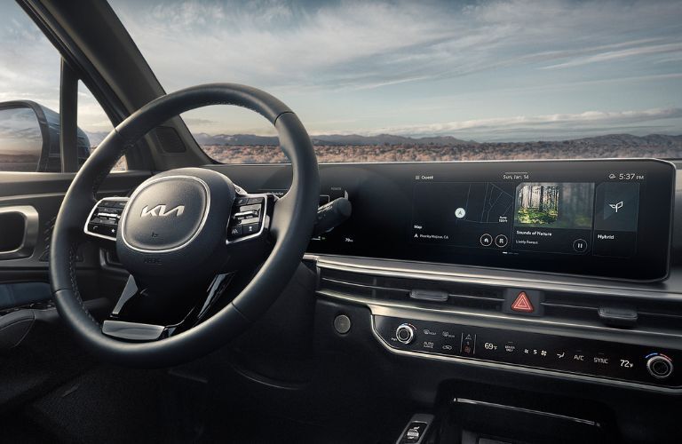 2025 Kia Sorento Plug-In Hybrid steering and dashboard
